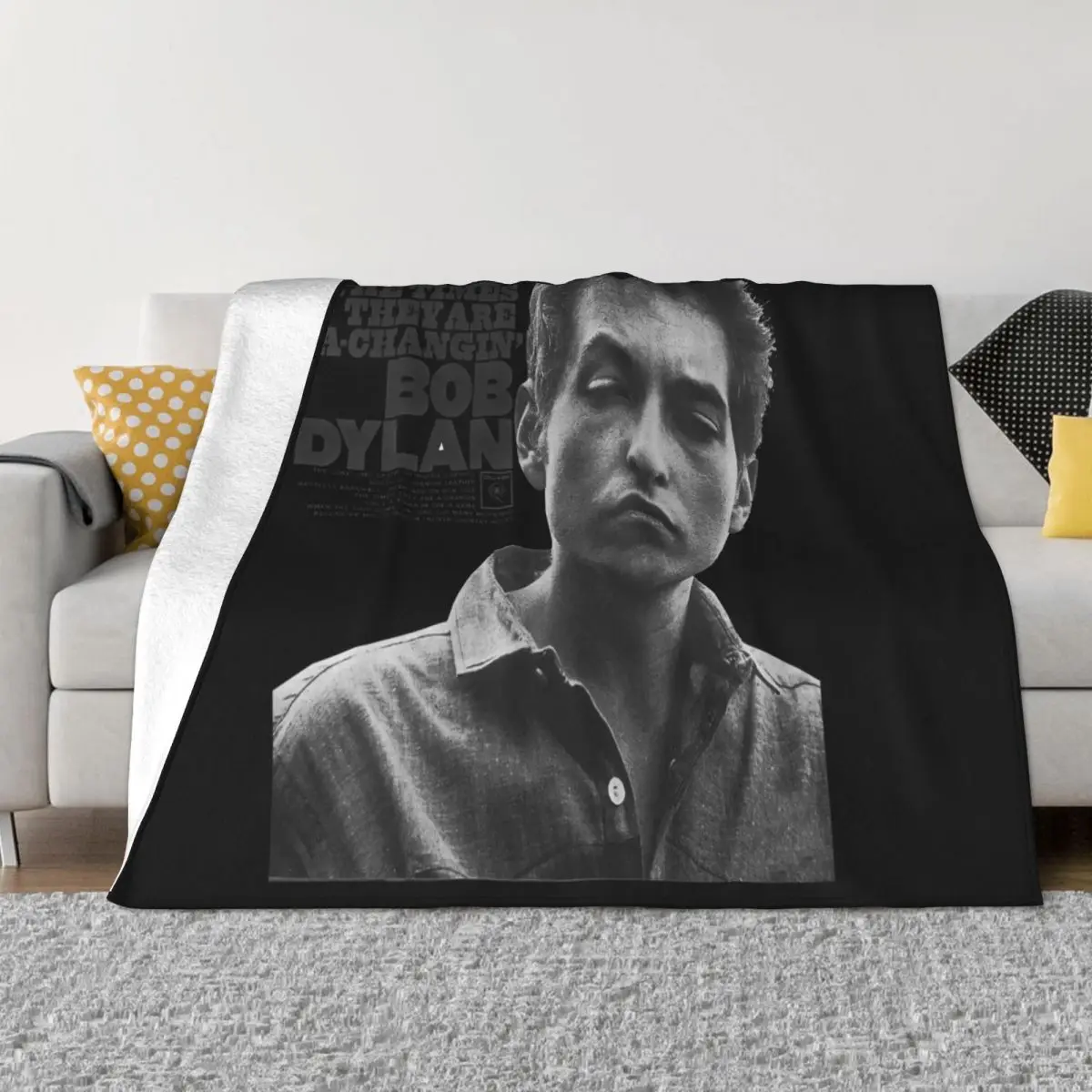 Bob Dylan The Times They Are Changin Adult Blue Jazz Rock Music Cheap Price Formal Throw Blanket