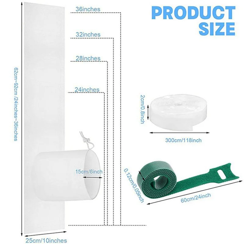 【B07R】2X エアコンウィンドウシールキット ポータブルエアコン傾斜傾斜カバー ウィンドウエアコンアウトレットクロス