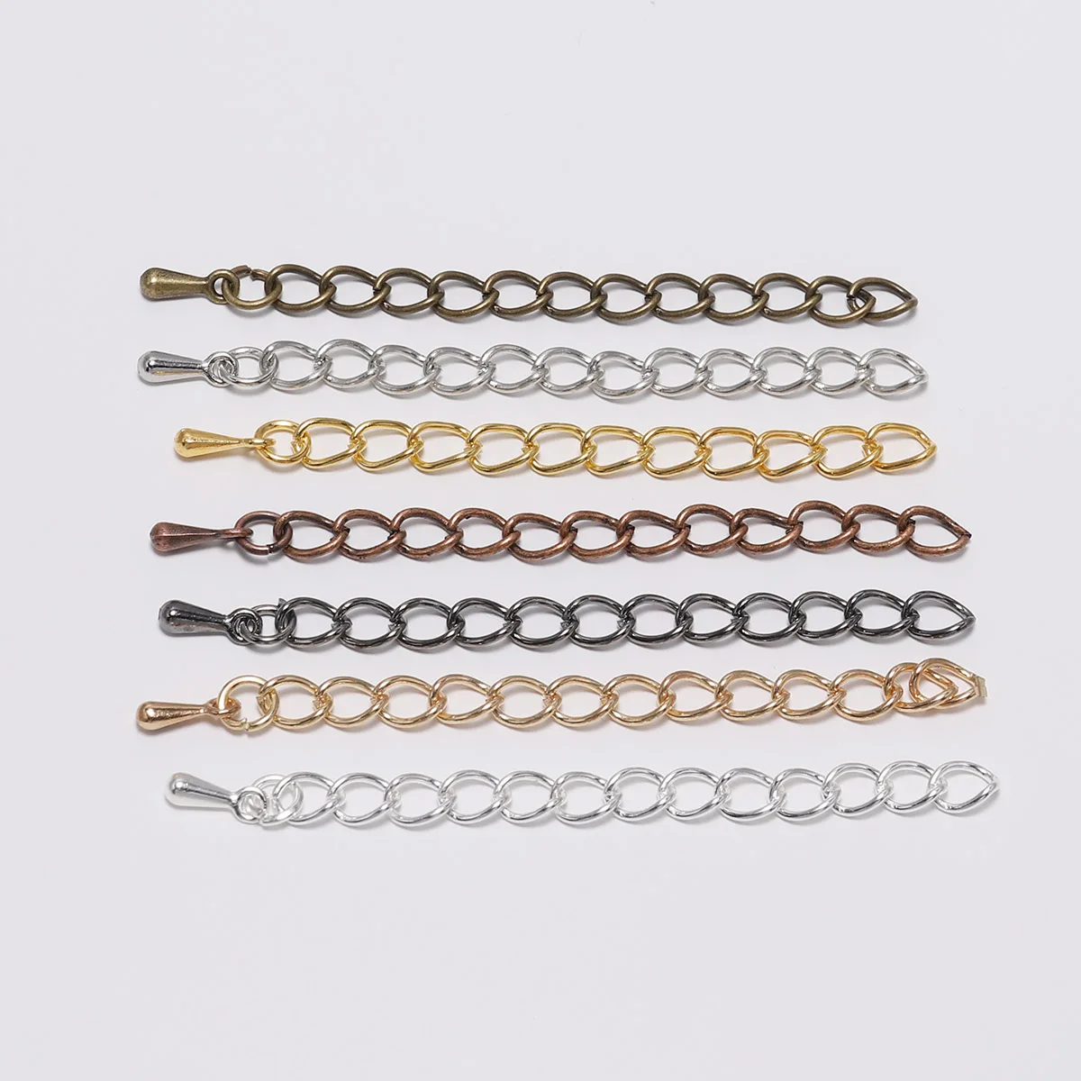 50 Stück/Lot 50mm/70mm Verlängerungsketten für Halsketten, Verbindungsteile für Armbänder und Schmuckherstellung – Detail 3