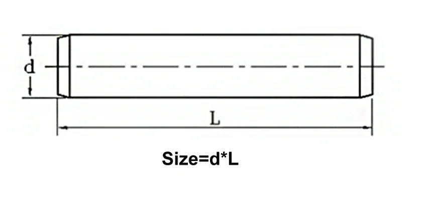 M1 M2 M2.5 M3 M4 M5 M6 M8 M10 M12 304 Stainless Steel Bearing Positioning Fixing Solid Dowel Cylindrical Pin GB119 4-100mm
