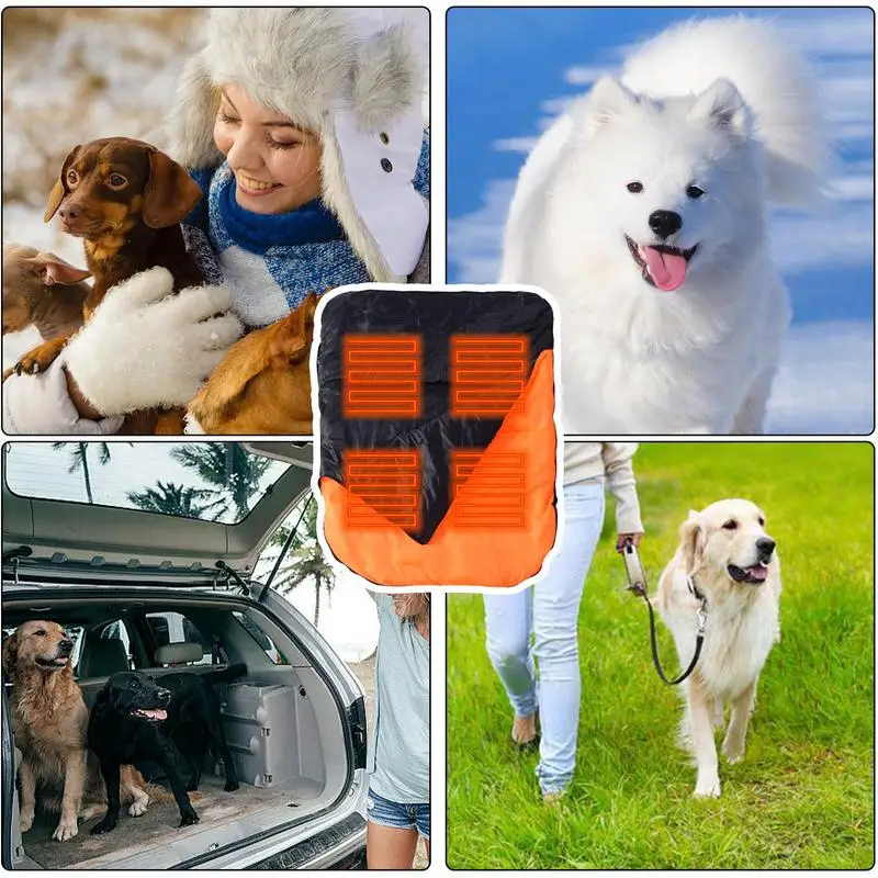 Warm Pet Bed Cave Soft Electric Packable Puppy Sleeping Bed Outdoor Travel Dog Bed Sleeping Bag With Zipper Portable Cat Bed For