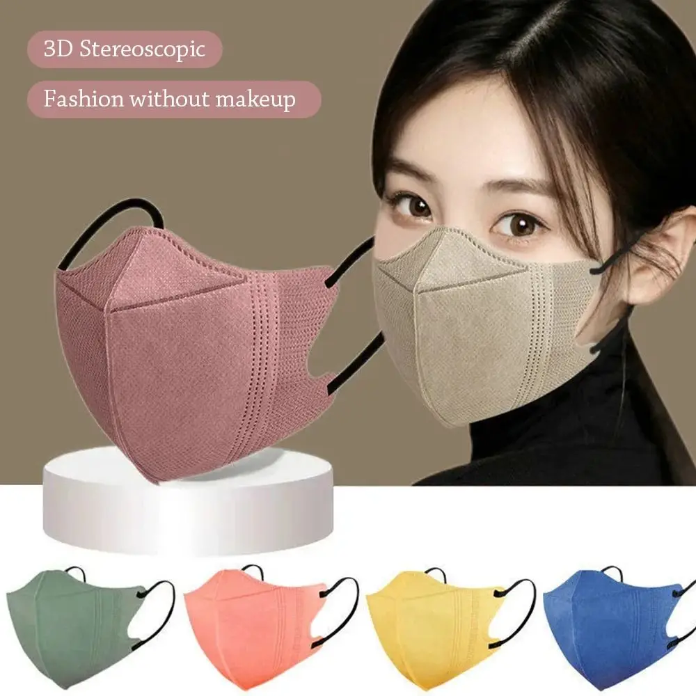 10Pcs Fashion Nonwovens Fish Mask Breathable Anti-UV Riding Face Mask Anti-sun Mask Unisex