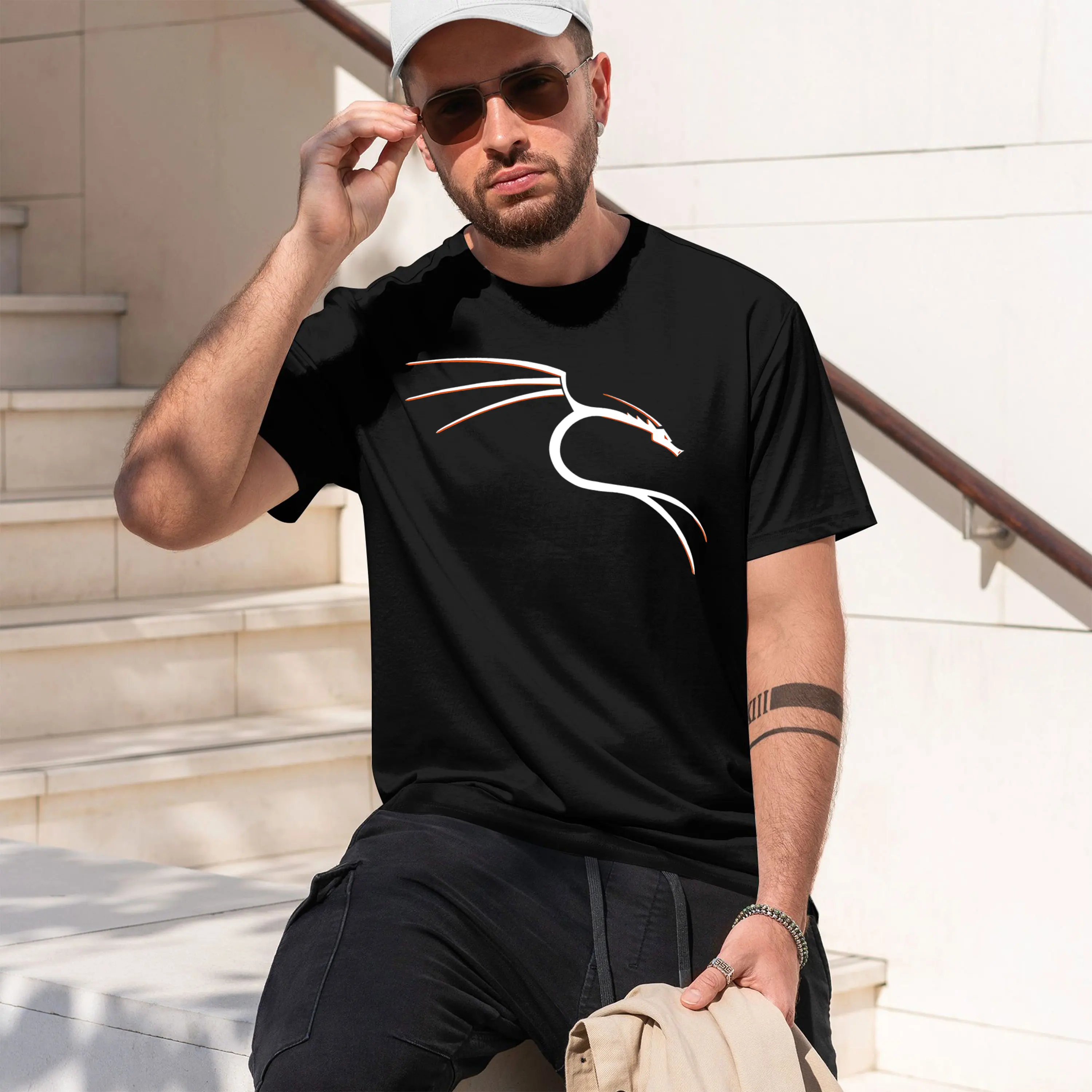 Kali Linux Logo Design Luxury funny Brand Wo 2026 New Model Men’s Short-sleeve crewneck T-Shirt Classic Casual Multiple Colors a