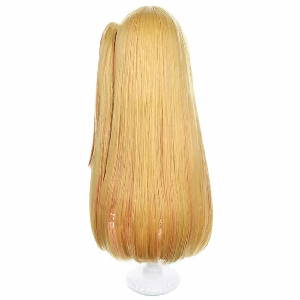Anime Idol Fan Edition Ruby Hoshino Wig Long Blonde Synthetic Fiber Wig with Bangs for Girls and Women