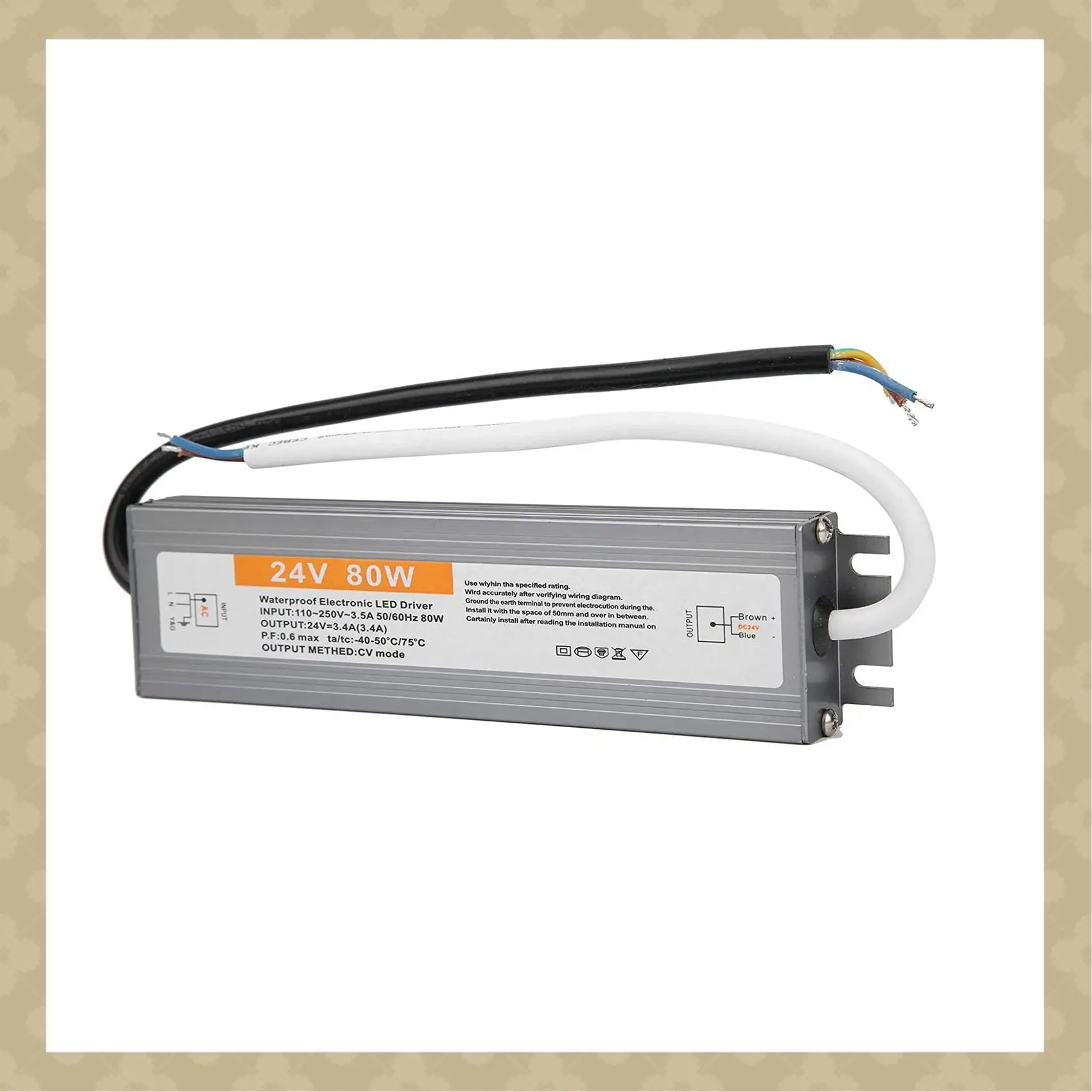 

AB45 LED Power Supply Driver Transformer IP68 Outdoor Waterproof 80W Ultra Thin Switching Driver For LED Applications