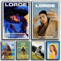 Pop Singer Lorde Music Album Melodrama Solar Power Pure Heroine Cover Pictures for Room Canvas Print Art Home Wall Decor Poster