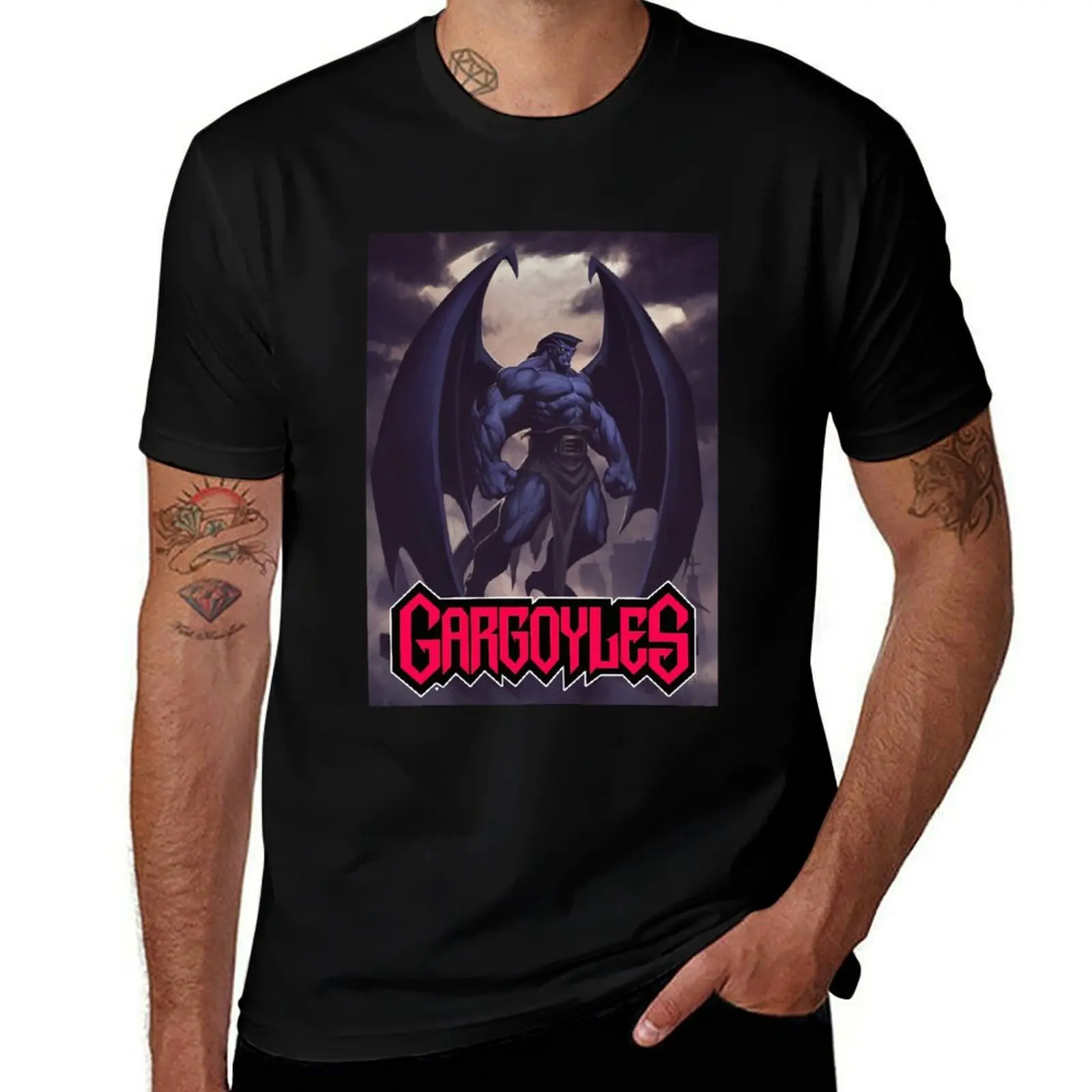 Goliath Funny Design Gargoyles TV Series T-Shirt Vintage Style Printed Top