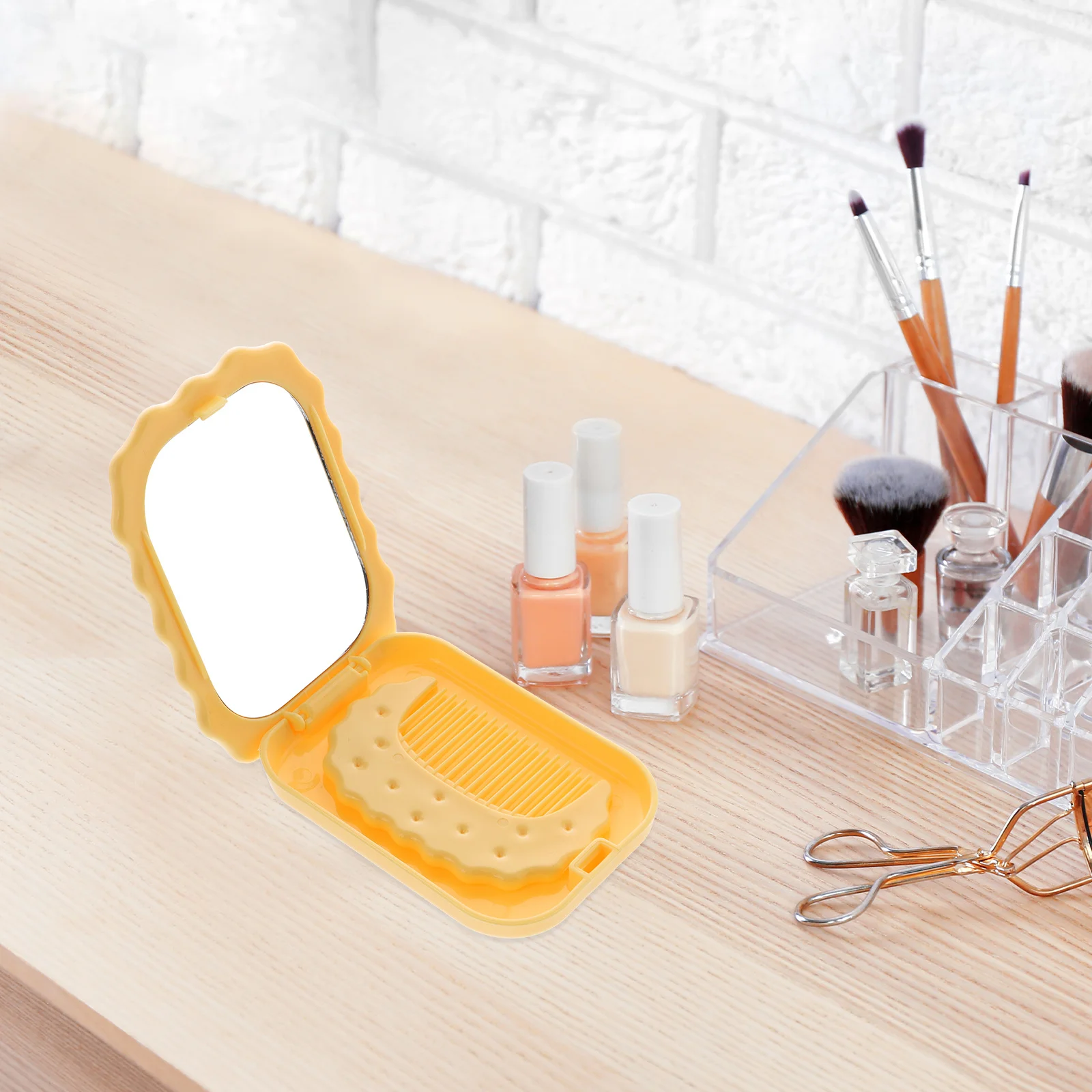 Specchio compatto pieghevole di piccole dimensioni, leggero, facile da trasportare, per trucco, riflessione, specchio da viaggio per camera da letto
