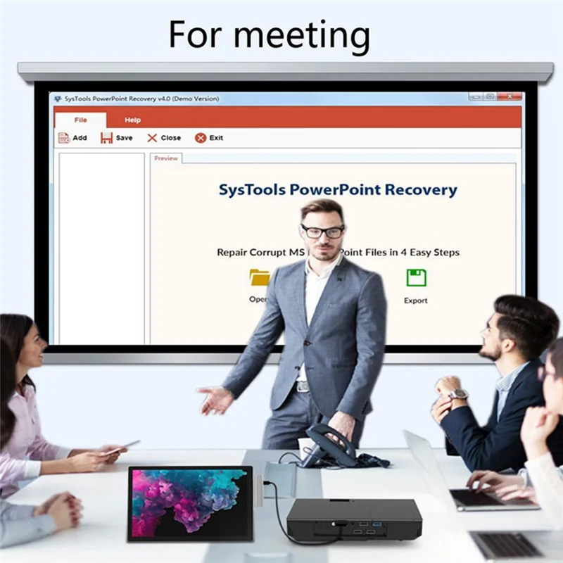 يتضمن قارئ بطاقات الذاكرة الدقيقة المتوسع متعدد المنافذ 4K - محطة إرساء USB 3.0 HUB المتوافقة مع Microsoft Surface P #6