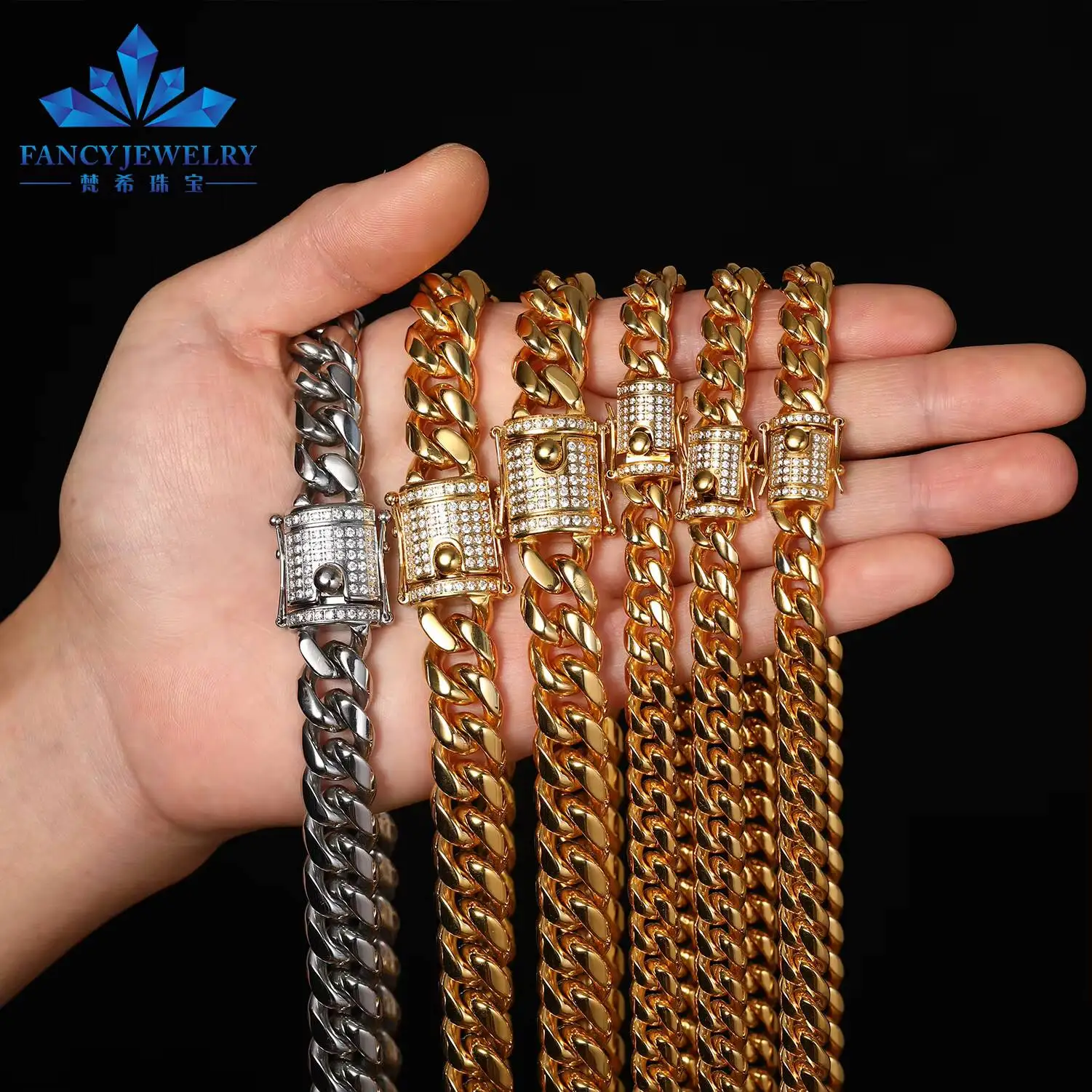 Fashion Hip Hop Style Silver Platinum Cuban Link Chain Diamond Encrusted Super Big Cuban Necklace Fashion Jewelry From Mia.