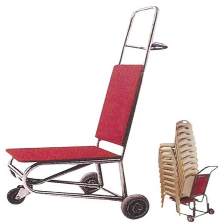 Heavy duty hotel banquet chair trolley chair transport rack for moving and stacking event banquet furniture