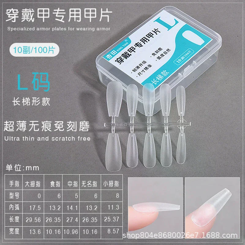 100 pz/scatola punte per unghie finte design medio finitura opaca unghie finte strumento per manicure estensione stampa sulle unghie punte delle unghie