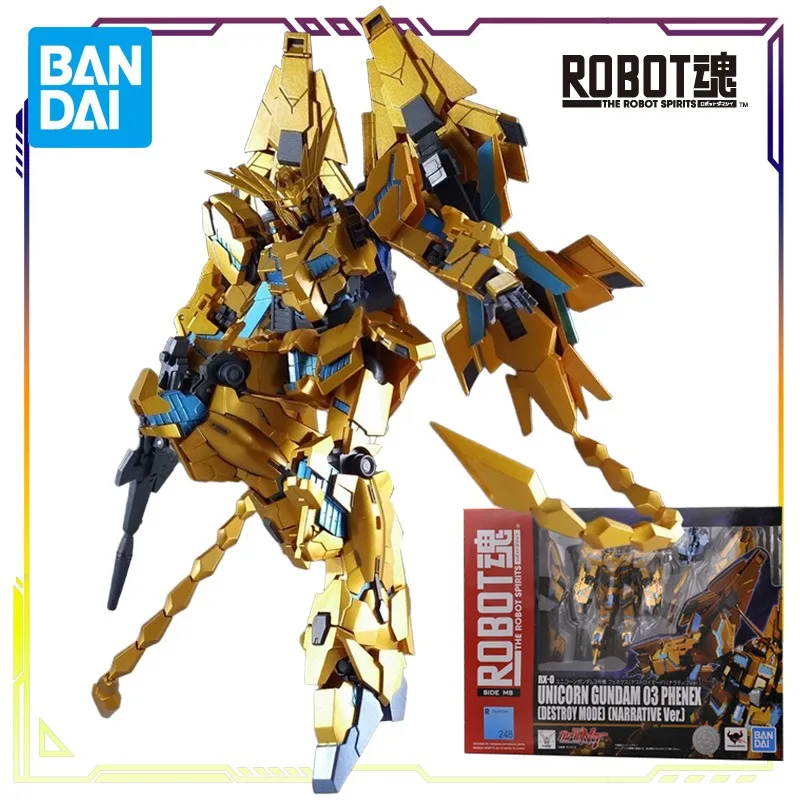 

BANDAI Original ROBOT Soul Series Unicorn 3 Phoenix NT Ver Anime Action Figure Model Toys Movable Model Ornaments Gifts Fo Boys