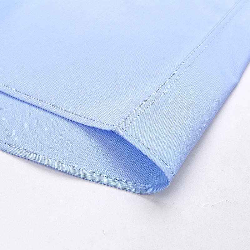 8XL Breathable Bamboo Fiber Men's Shirt Casual Long Sleeve Button Down Shirt Slim Fit Office Blue White Shirts Men Long Sleeve
