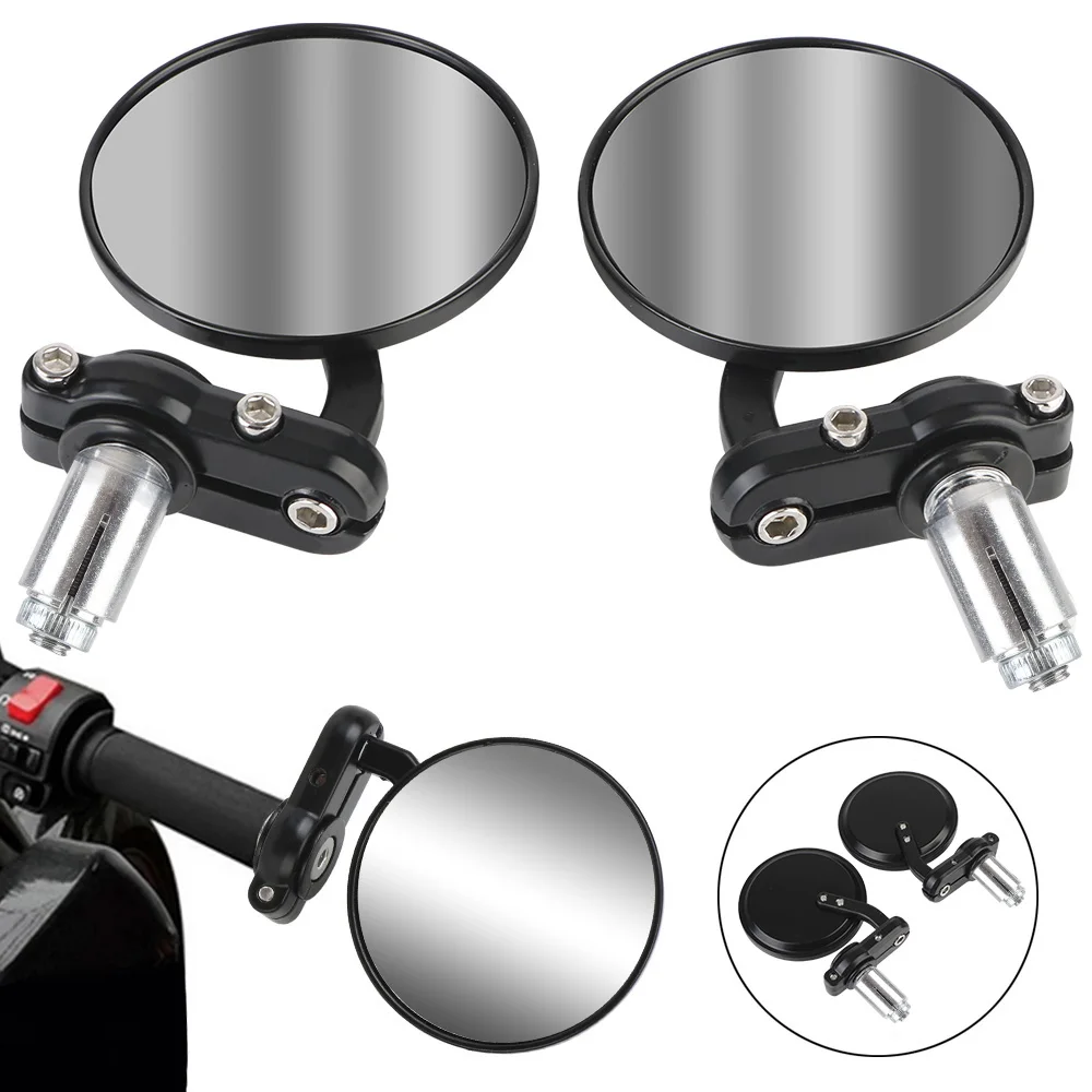 Passt Für 22mm Griff Bar End Montage Motorrad Spiegel Hilfs Rückspiegel Motorrad Rückspiegel Universal