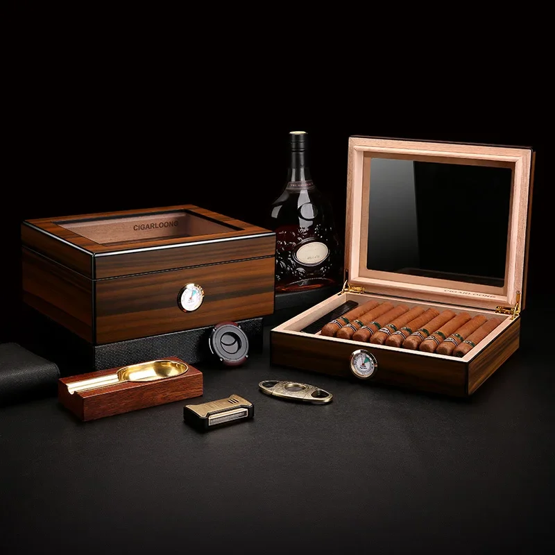 Professional Cigar Humidor for Cigars Box Cases Cigar Travel Humidors Accessories Tenbox Portable Humidifier Lighters Smoking