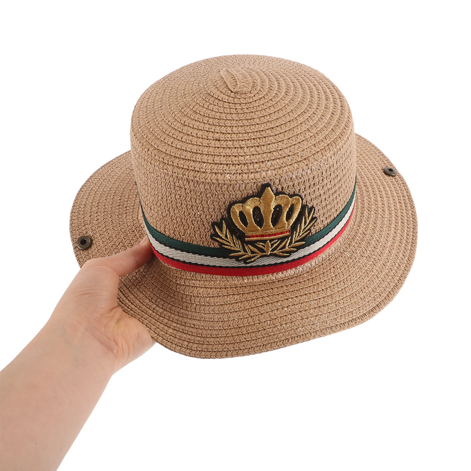 

Spring Autumn Kids Straw Hat Wide Brim Sun Protection Beach Hat Boys Girls Outdoor Vacation 54-56cm Beach Hats with Brim