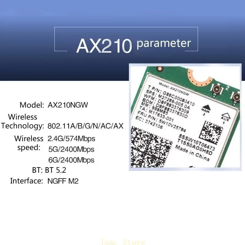 LX0B Dual Band WiFi 6E 2400M Desktop Lan Adapter AX210NGW for Desktop PCI-E