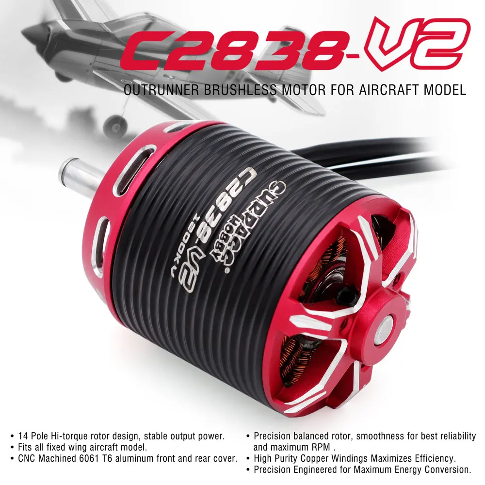 SURPASS HOBBY Brushless Motor 2-5S C2822 C2826 C2830 C2834 C2838 For RC Aircraft Plane Multicopter Brushless Outrunner Motor