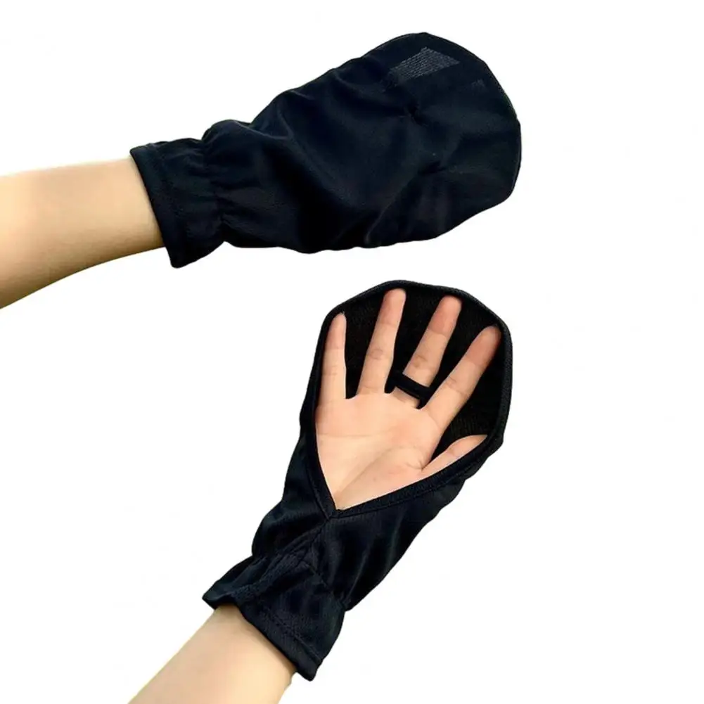 

Ice Silk Sun Gloves Breathable Sun Protection Gloves for Women Men Fingerless Ice Silk Hand Cover for Driving Cycling Outdoor