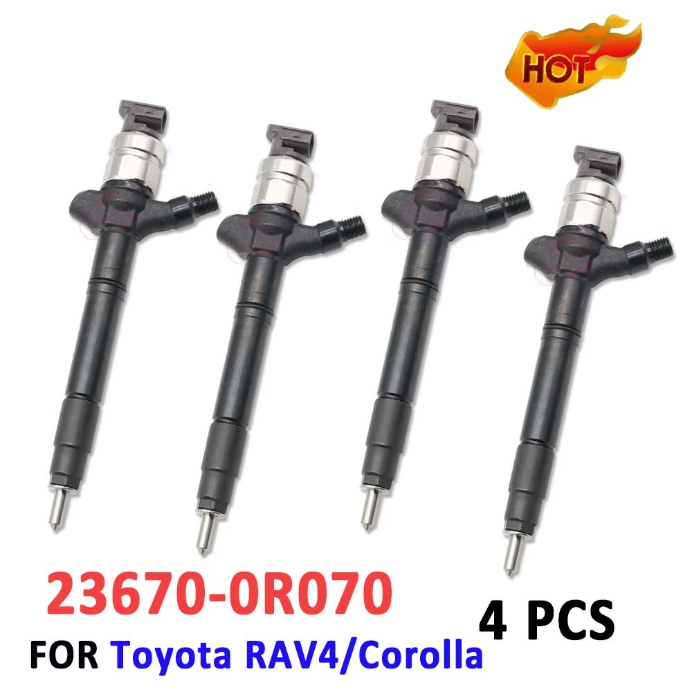 

ORLTL 4 Pieces Fuel InJector Nozzle 23670-0R070 Diesel Injection 23670 0R070 FOR Toyota RAV4 Verso Corolla D4D 23670-09140