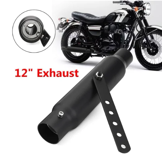 EU quality Motorcycle Slip On Exhaust Muffler Silencers Pipe Moveable Fit For Honda CG125 GN125 Cb400ss Sr400 EN125 XL883 1200