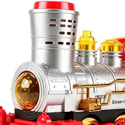 Remote Control Christmas Bubble Machine Toy Classical Retro RC Train Fully Automatic Bubble Light Music Children Soap Toy Gifts