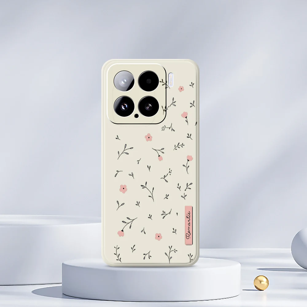 Flor pequena caso de telefone para xiaomi mi 15 ultra mi 14t 13t 12t 11t pro silicone à prova de choque capa para xiaomi mi 13t pro 11t casos
