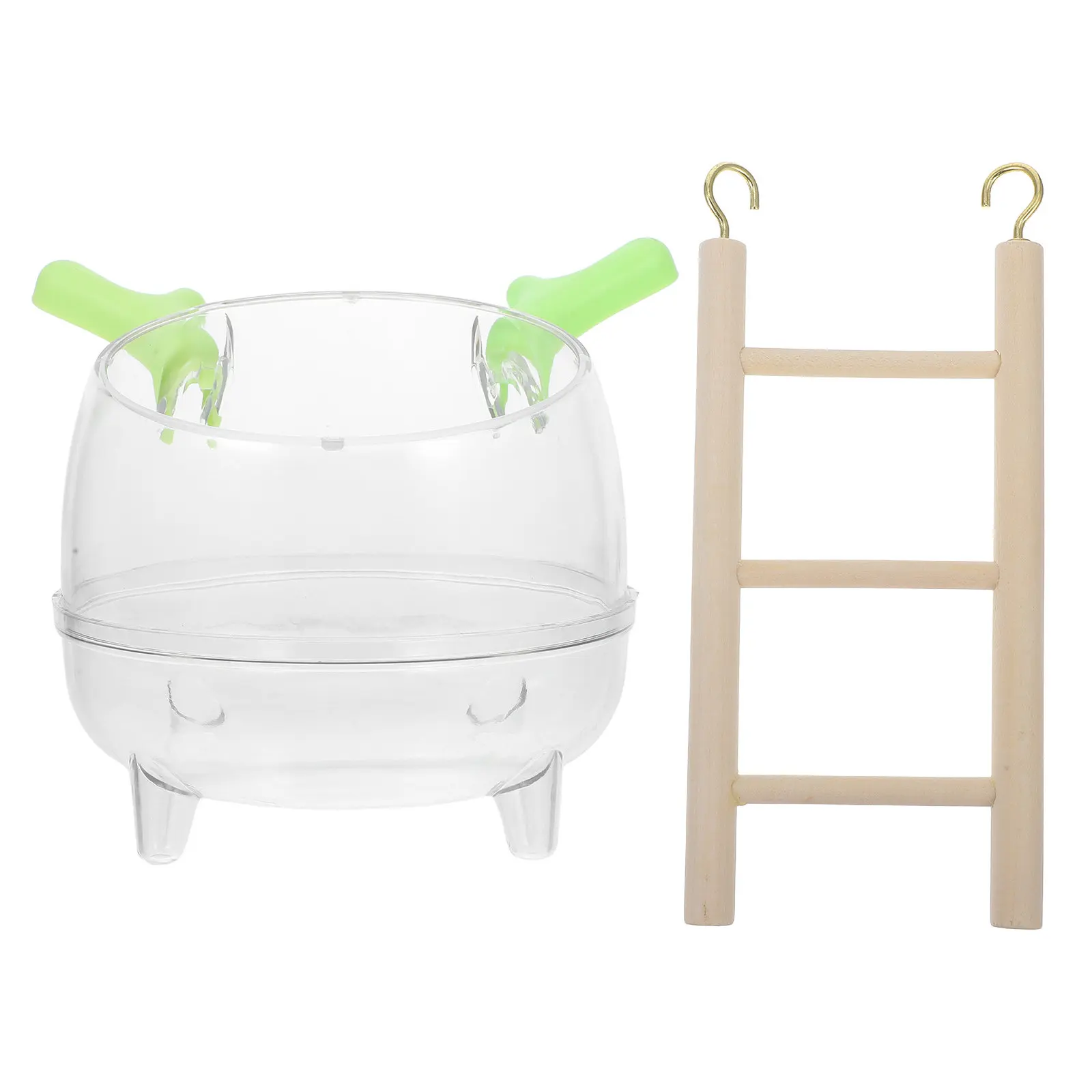 Caja de baño de arena para hámster, bañera de madera natural, baño para mascotas pequeñas, inodoro desmontable, fácil de limpiar, piscina de baño para jaula, tina de agua para hámster.