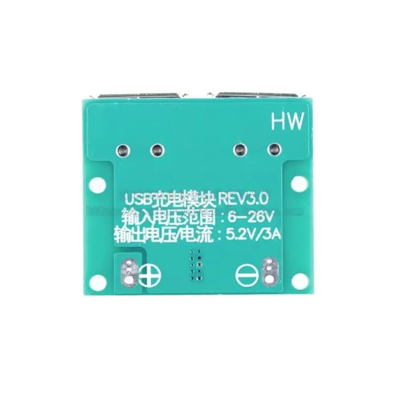 듀얼 USB 출력 DC-DC 자동차 전압 감소 및 안정화 충전 모듈, 9V, 12V, 24V ~ 5V 3A