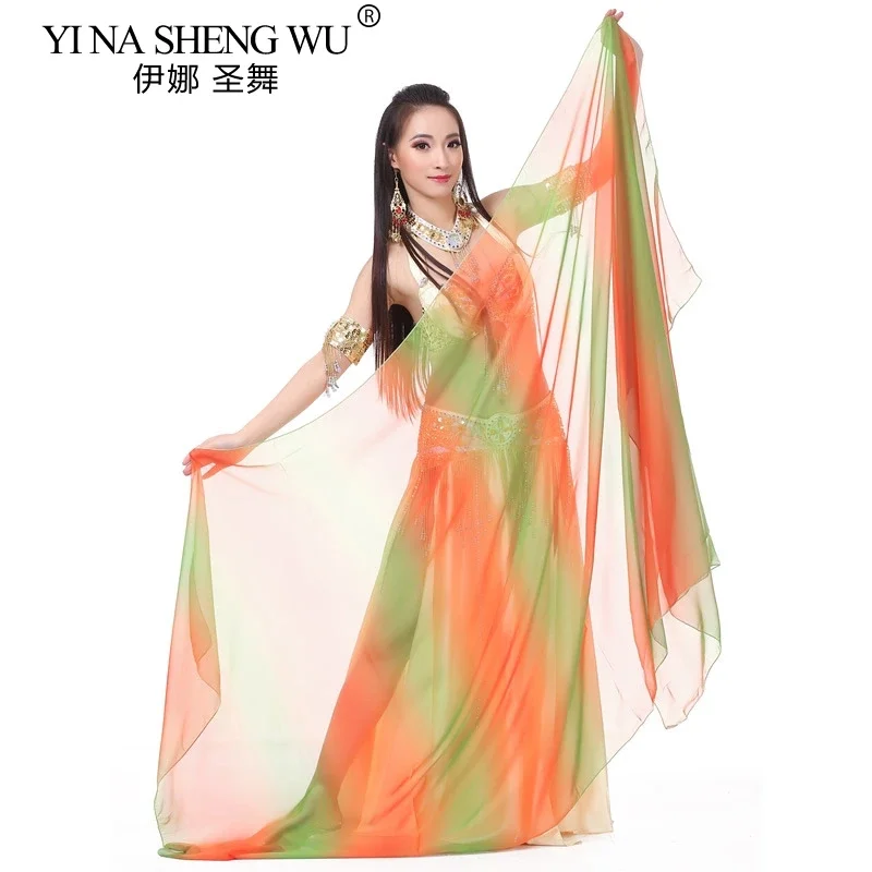 Belly Dance Veil Chiffon Veils Silk-like Bollywood Stage Performance Dancing Scarf Shawl 250cm*120cm Dance Accessories Veils