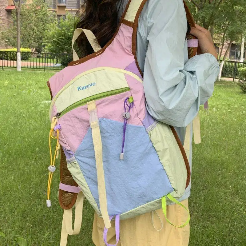 Mountain-Style Dopamine Outdoor Hiking Backpack, Lightweight Portable, Large-Capacity Backpack For Men And Women view 4