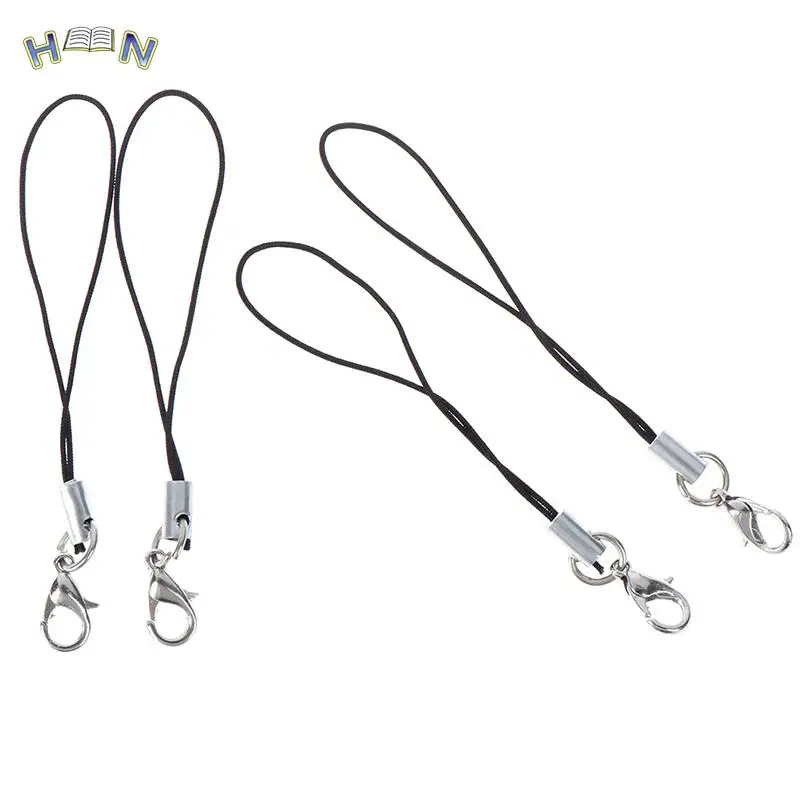 10pcs Nylon Wrist Strap Lanyard For Camera Cell Phone IPod USB Mp3 Mp4 Keychains Hooks Mobile phone Strap Keyring Key Ring