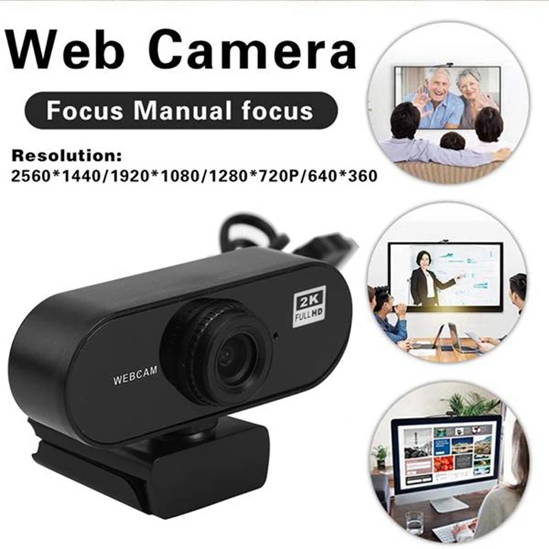 Computer Camera USB HD 2K 400W 30FPS Pixel Camera For Live Broadcast Video Calling Conference Work