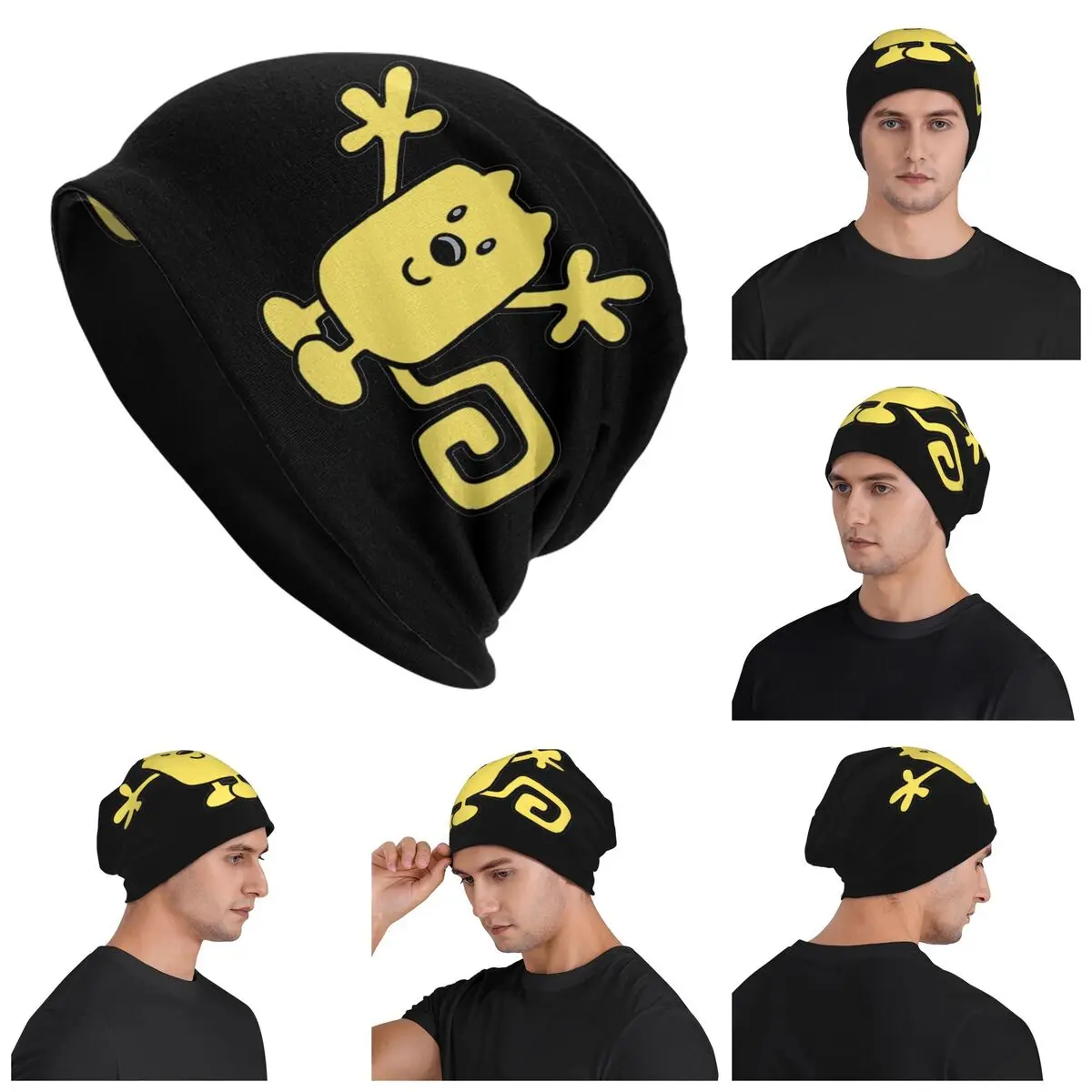 

Wow Wow Wubbzy Warm Knitted Cap Hip Hop Bonnet Hat Autumn Winter Outdoor Beanies Hats for Men Women Adult