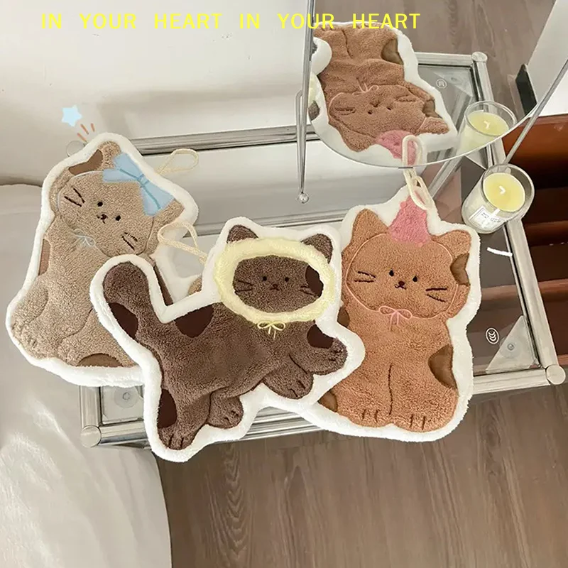 【X】Creative Design Cartoon Hand Towel Quick Drying Simple Pattern Quick Drying Hand Towel Multi-functional Double-Layer Thick