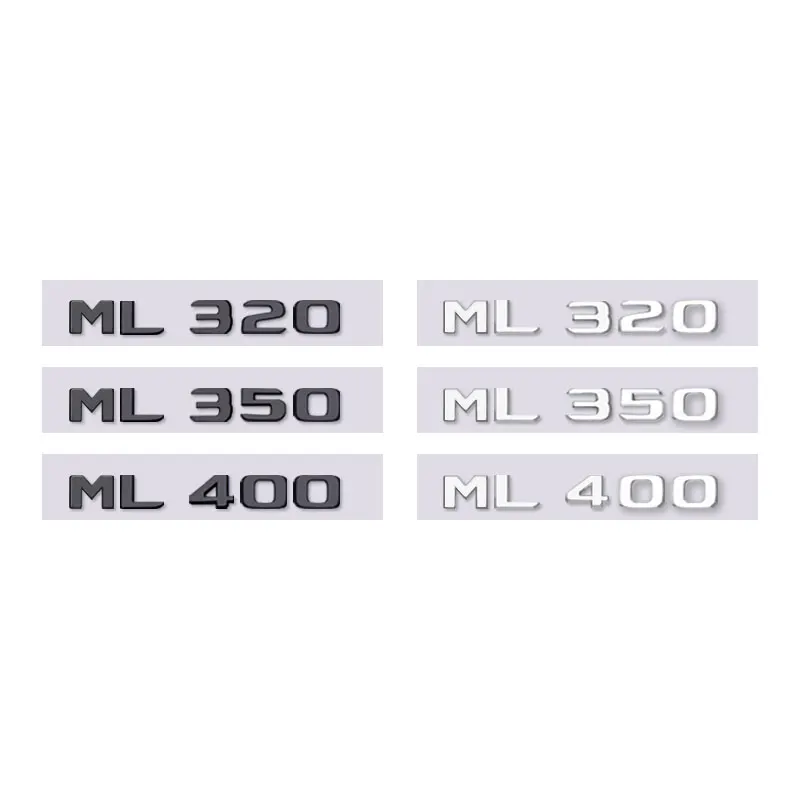 ML320 ML350 ML400 letter logo car stickers for mercedes benz ML class w253 refit rear boot displacement number decal trunk label