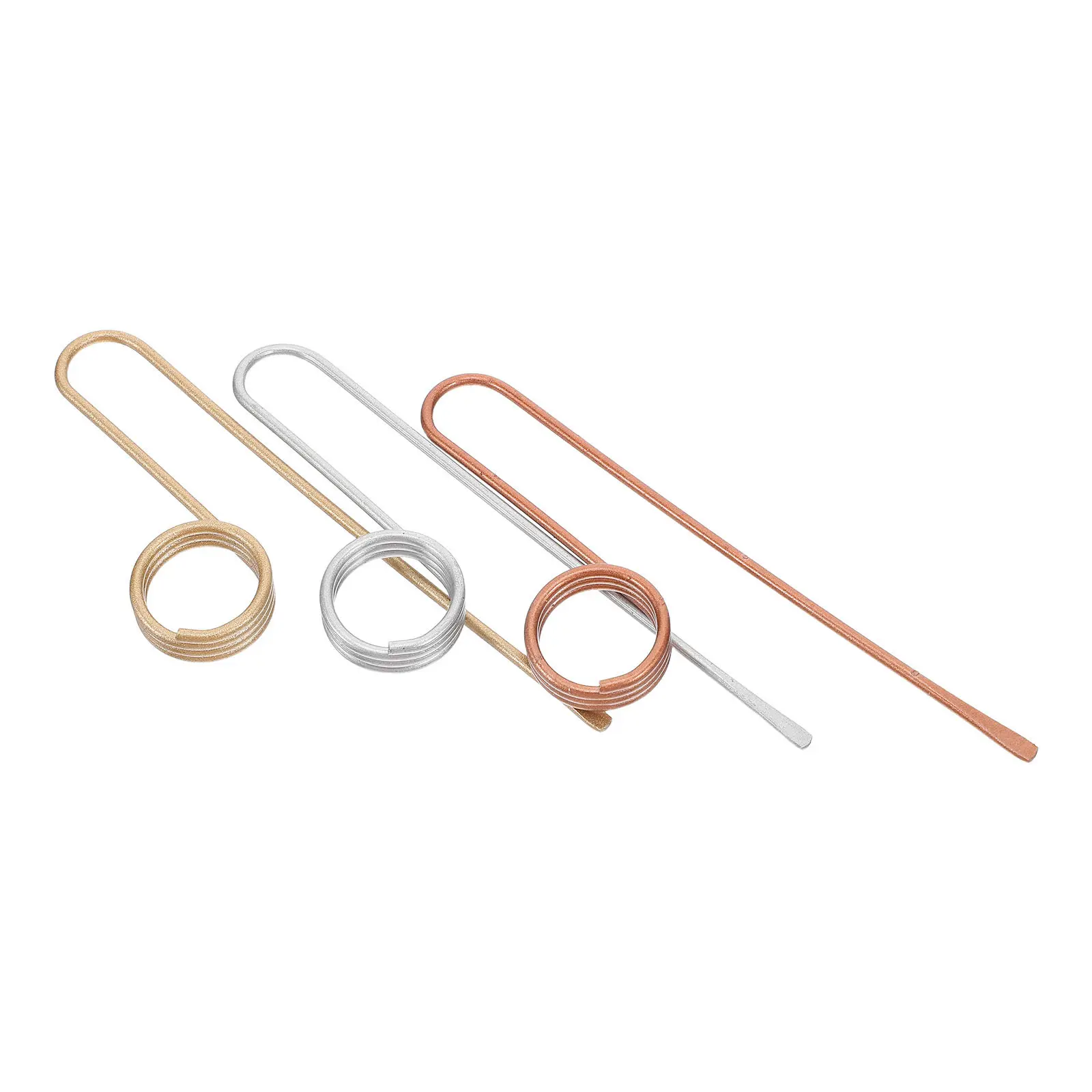 3Pcs Metal Bookmark Set Vintage Book Marker Clip Smooth Rounded Edges Bright Finish Mini Metal Paper Clips Functional Office