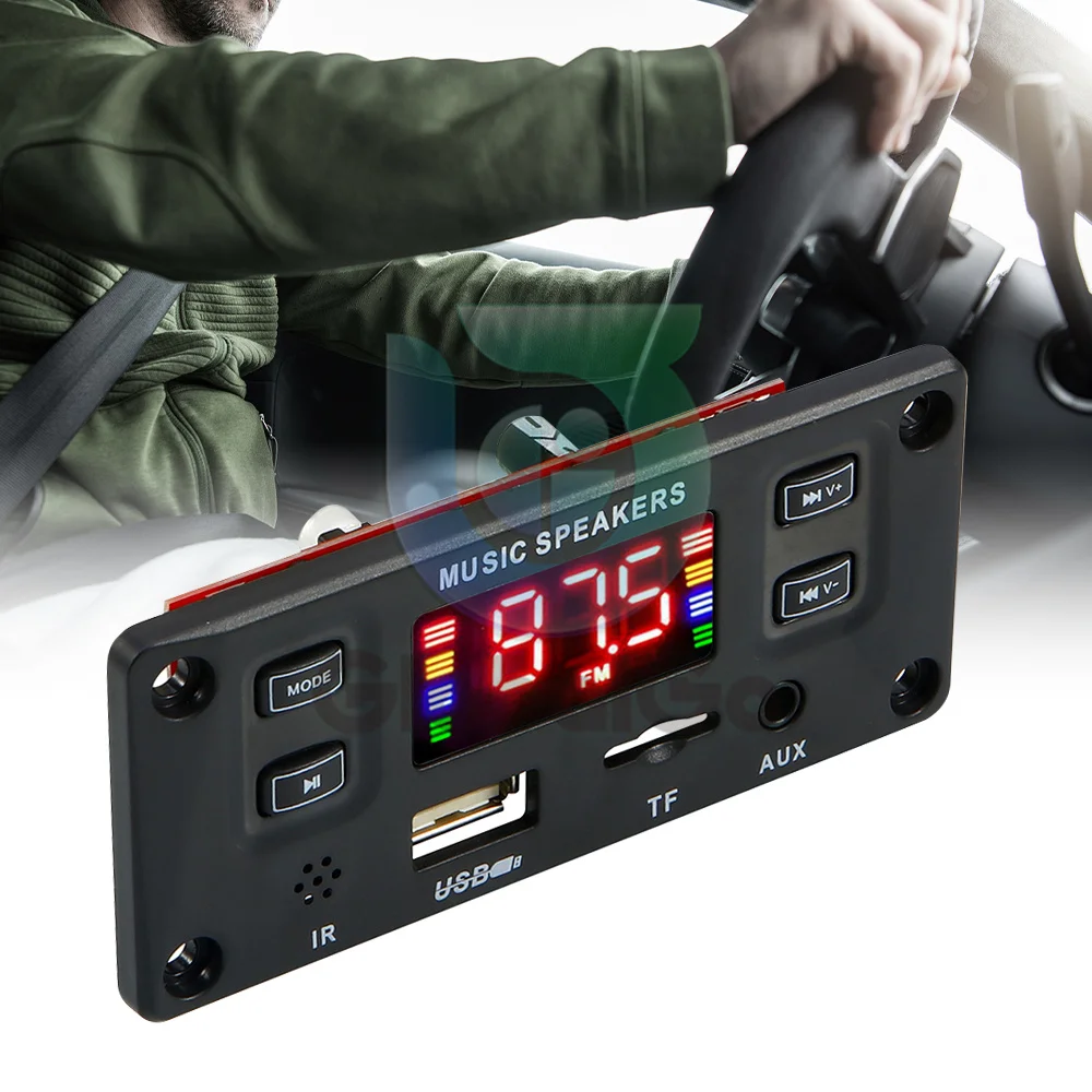 DC7V-22V 2*30W 60W amplificatore vivavoce lettore MP3 scheda di decodifica Bluetooth 5.0 auto FM Radio modulo supporto FM TF registratori USB