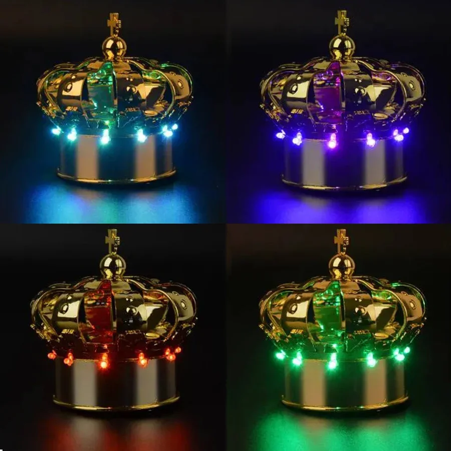 1 Piece Rechargeable LED Champagne Crown Cover Cap Topper LED Sparkler Light Bottle Service LED Strobe Baton for Party Bar Decor