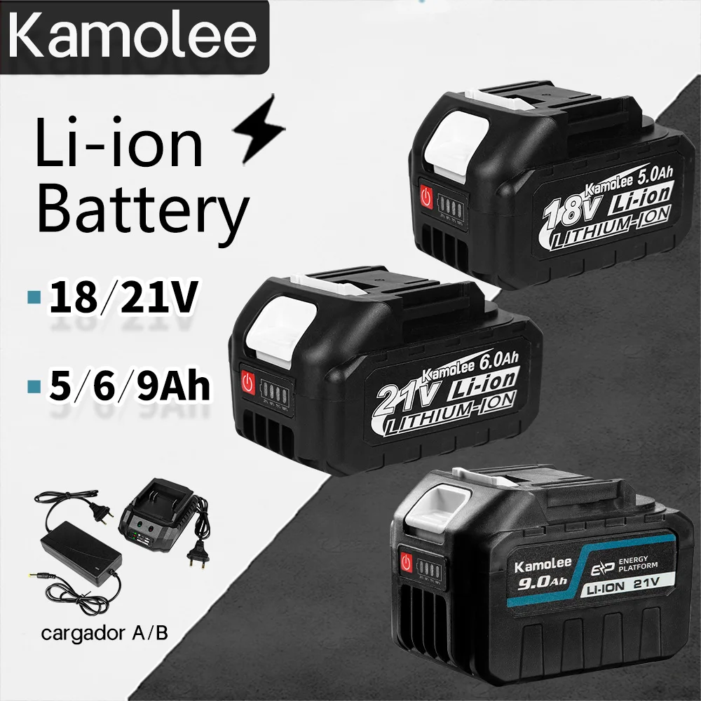 Kamolee 18V/21V Li-Ionen-Akku BL1860 Handbohrmaschine Akku Elektrowerkzeuge für Kamolee-Werkzeuge