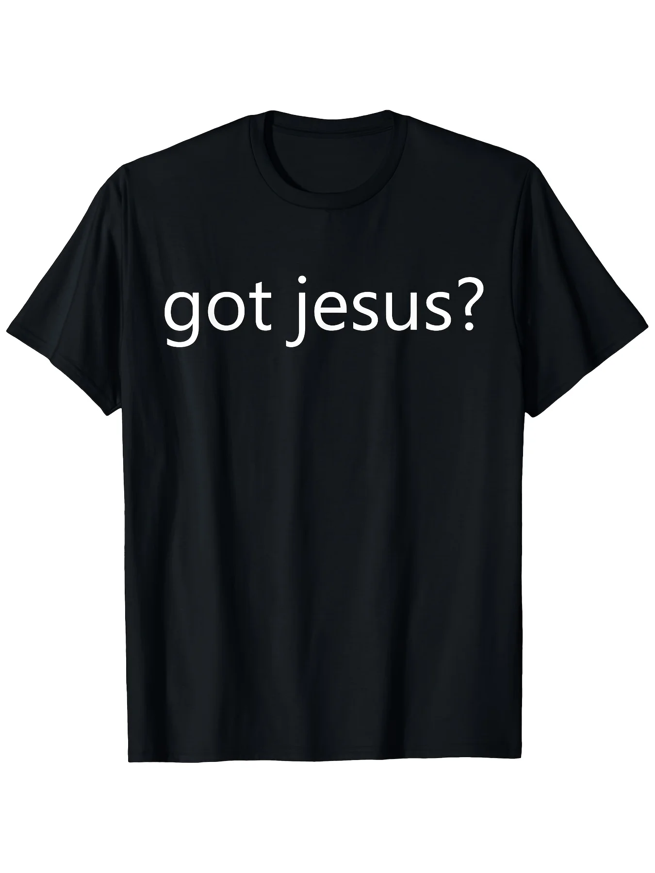 Is There Jesus? Funny Christian T-Shirt for Men and Women - Purely Soft and Comfortable, with Prominent White Letters and Christian Cross Design, Available in Various Sizes, Black with White Print, Casual Church Wear, Fitness and Outdoor Clothing, Suitable for All Seasons, Machine Washable Faith Gift, Fun Christian Graphic T-Shirt, Suitable for Casual Wear and Unique Spiritual Attire, Christmas T-Shirt, Men's Funny T-Shirt, Most Likely Christmas T-Shirt, Christmas, Men's T-Shirt, Men's Summer Shirt, Men's Shirt, Funny T-Shirt