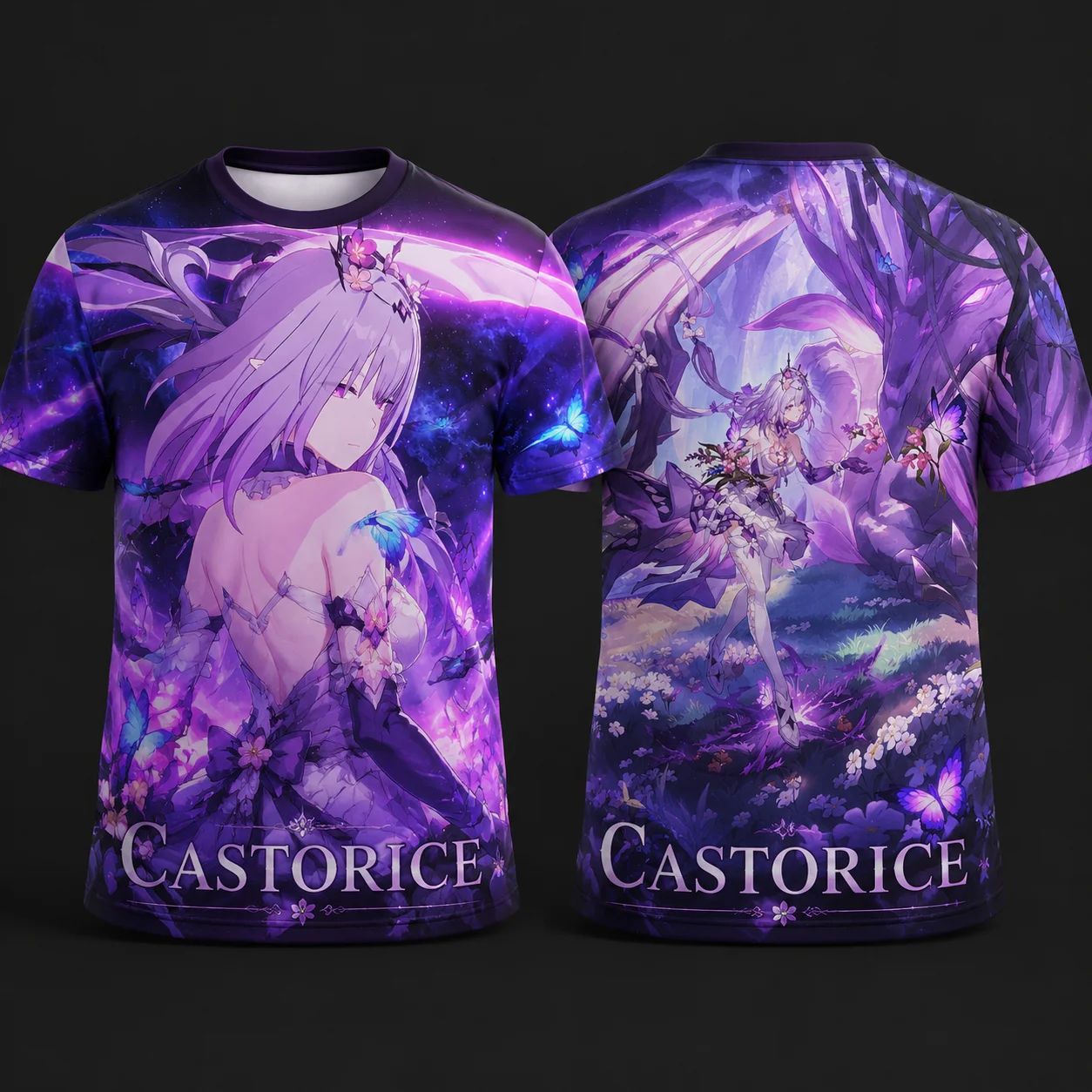 Honkai Star Rail HSR Anime TShirt Firefly,Castorice,All Over Print Jersey, Breathable Quick Dry Tee