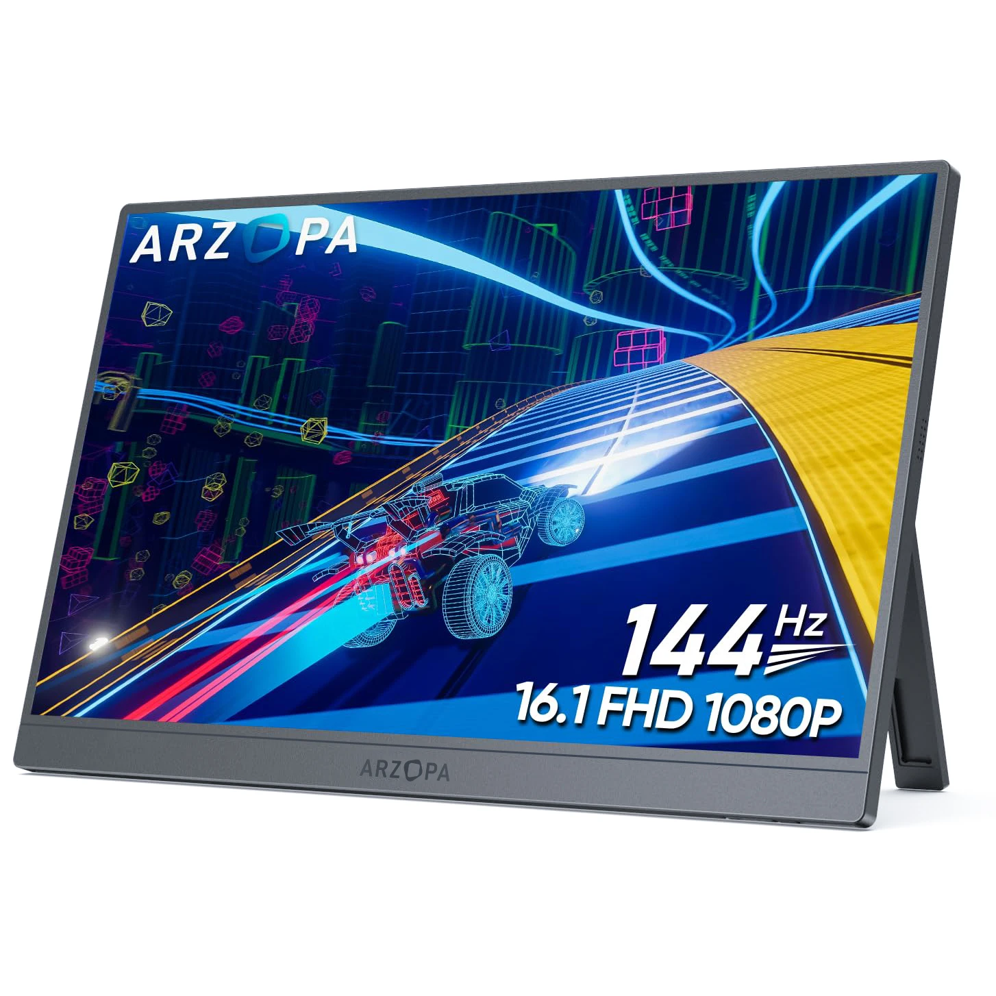 Arzopa Z1FC 16.1 Inch 144Hz 1080P 72%NTSC Full HD Portable Gaming USB Monitor Screen Extender for Laptop Mobile Portable Monitor