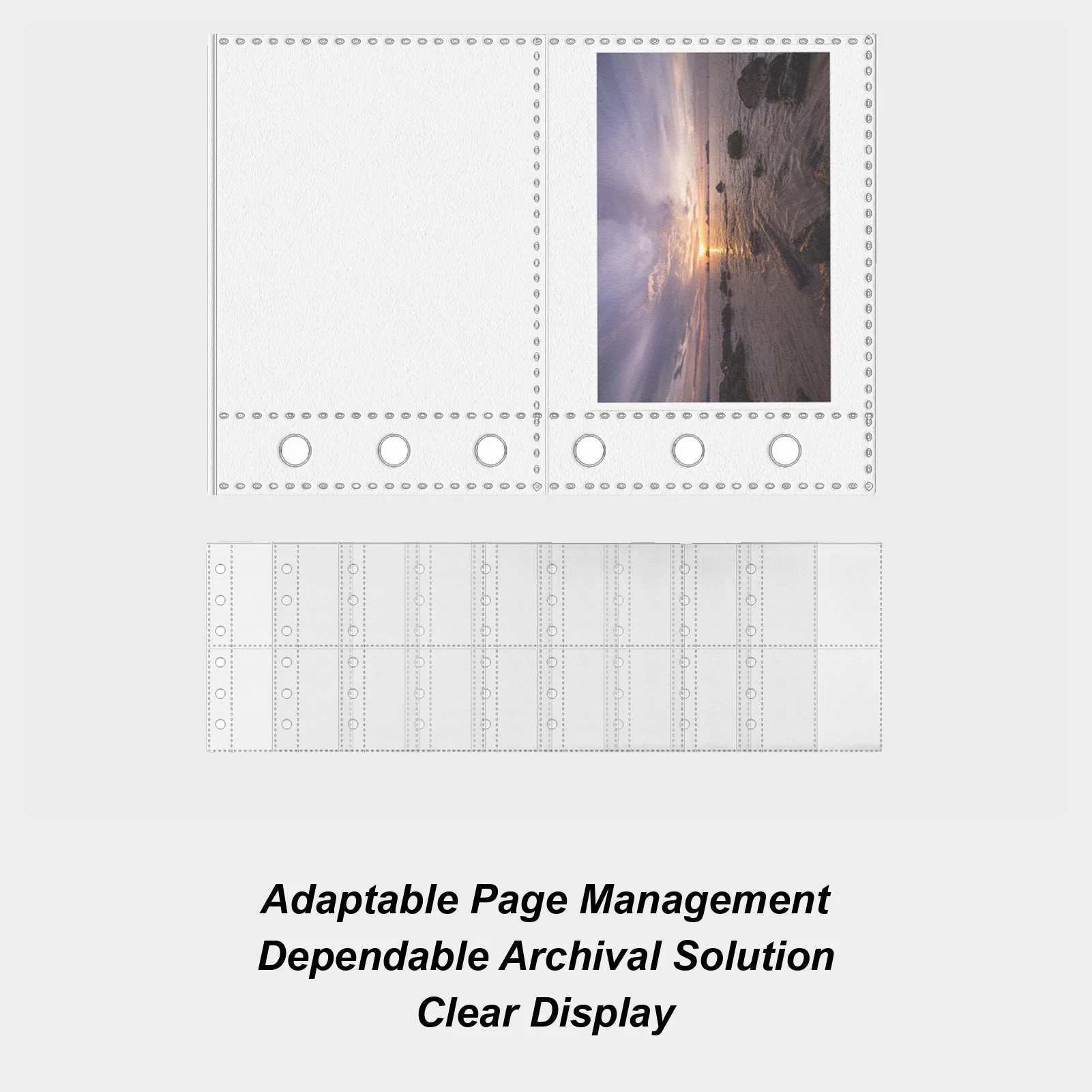 

Binder Sheet Protectors 10 Pieces A7 6-Ring Binder Photo Sleeves Clear Document Covers For Office Administrative Staff Project