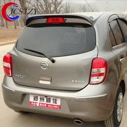 For Nissan March Spoiler High Quality ABS Material Car Rear Wing unpaint Color Rear Spoiler For Nissan March Spoiler B 2012-2015