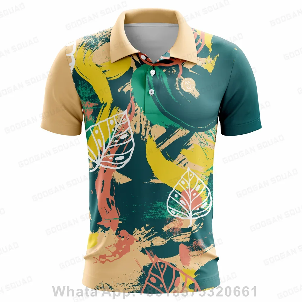 Googan Squad T-shirt Men Golf Polo Shirts Summer Thin Breath Short Sleeve Business Casual Anti-wrinkle Tshirts