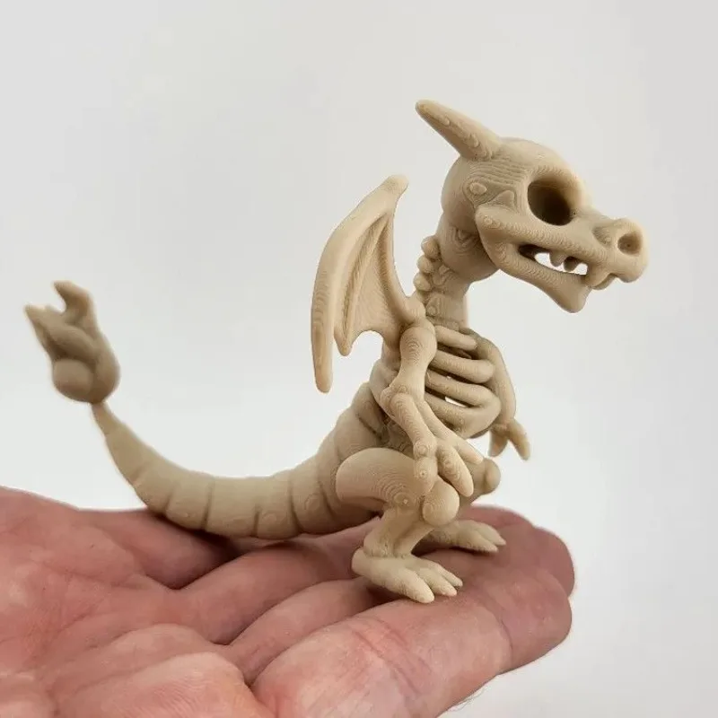 

Hot Sale 3D Printed Pokemon Charizard Skeleton Model Detailed Dragon Bone Statue Fan Art Collectible for Adult Fans