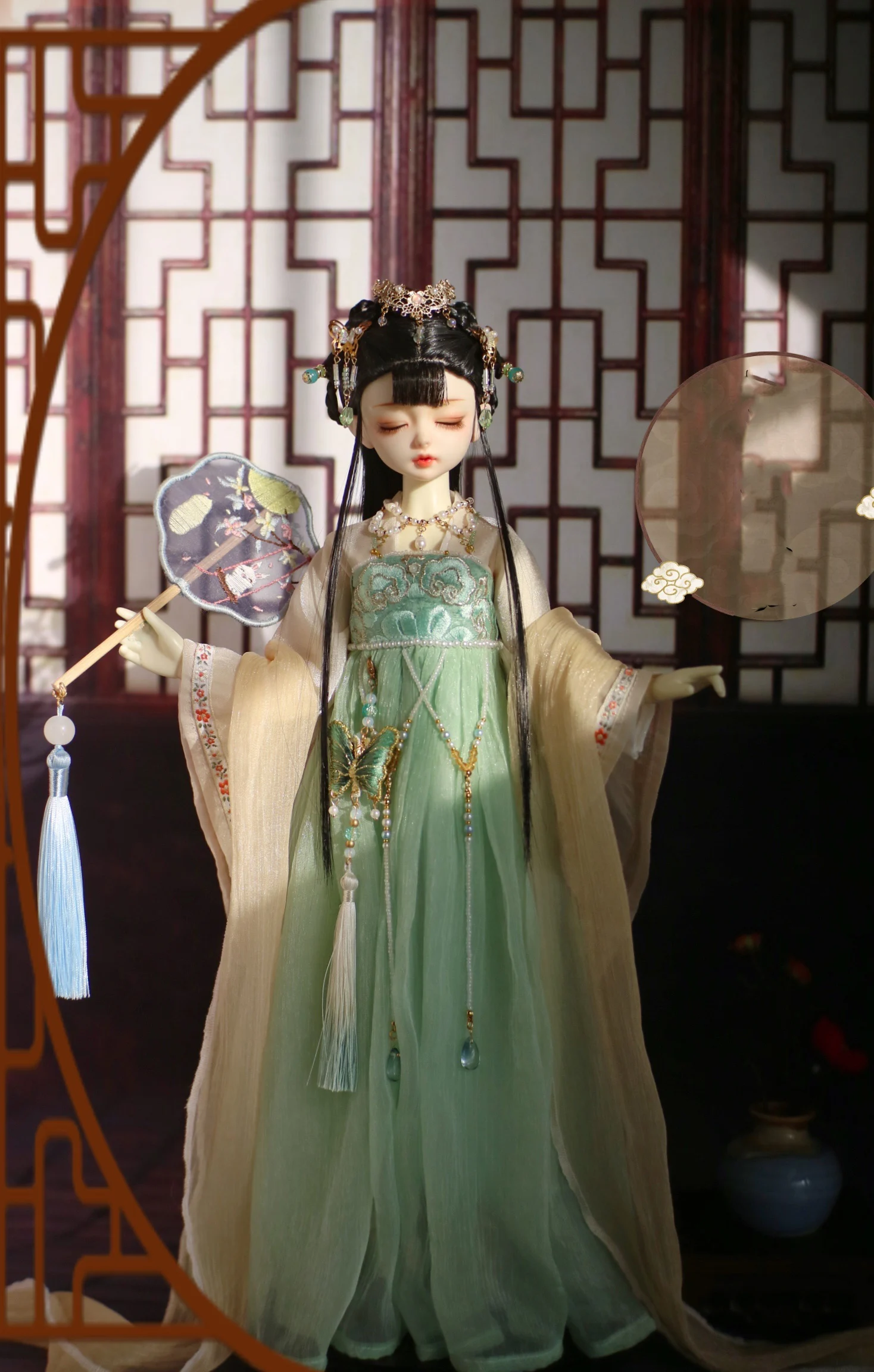 1/4 1/3 Scale BJD Ancient Costume Fairy Dress Chinese Hanfu Outfit Suit For BJD/SD MSD SD13 Big Girl Doll Accessories C1832