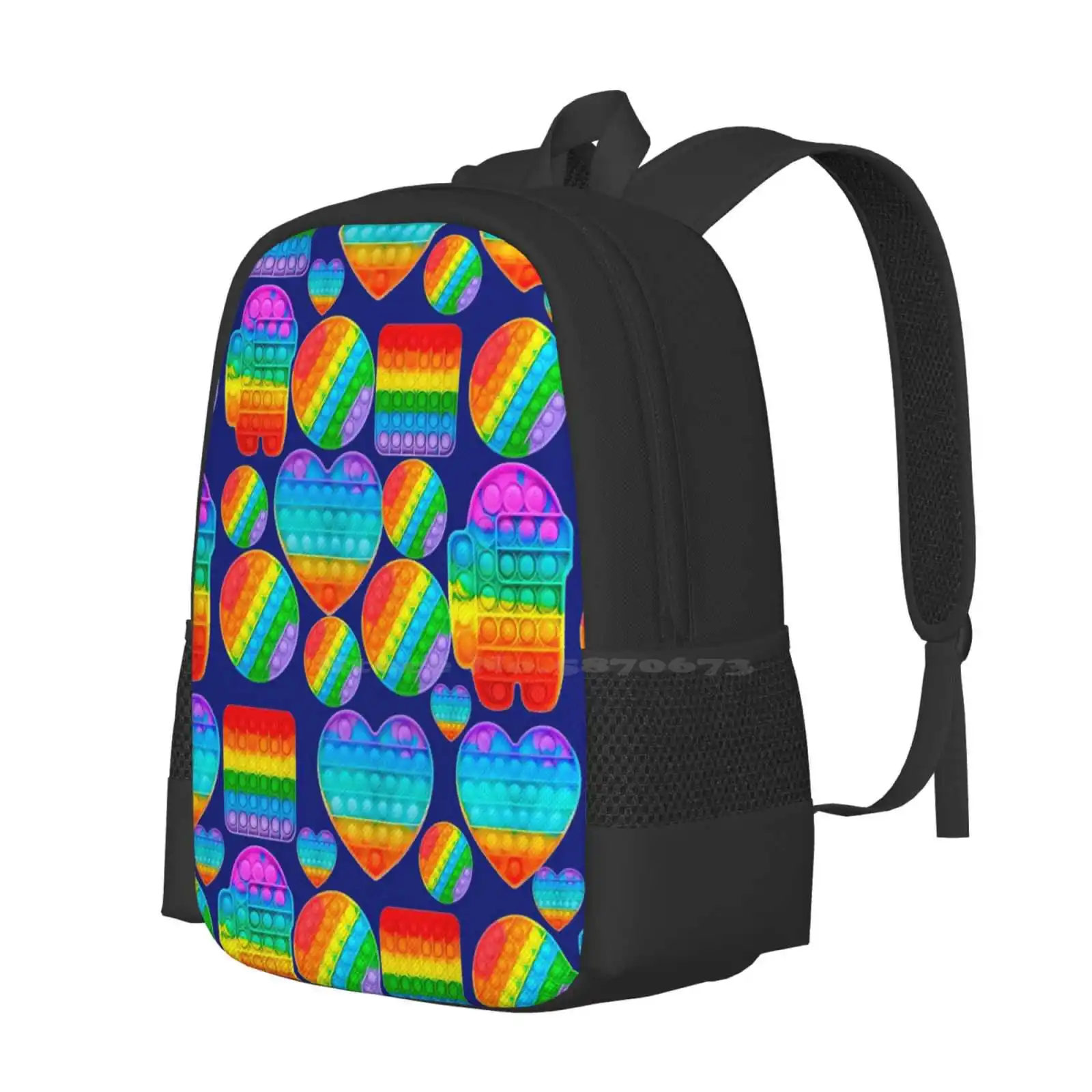 Popit Anti-Stress System School Bags Travel Laptop Backpack Popit Trends 2021 Anti Stress Simpledimple Pop It Toy I Love Pop It